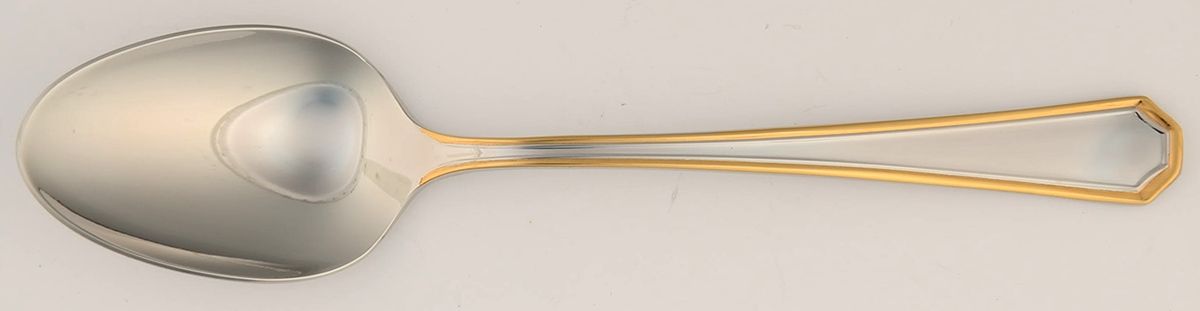 Park Lane Gold (Stainless, Gold Accent) Place/Oval Soup Spoon by Splendide-1