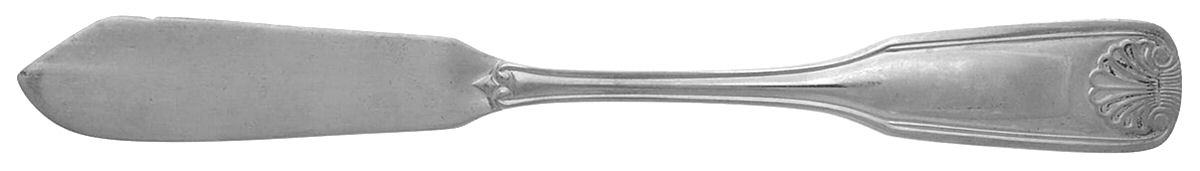 Antique Shell (Stainless) Flat Handle Master Butter Knife by Stanley Roberts-1