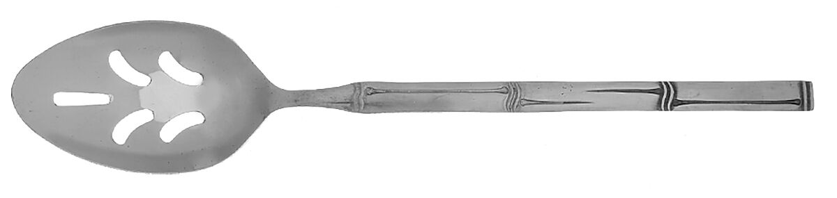 Bambu (Stainless) Pierced Tablespoon (Serving Spoon) by Stanley Roberts-1