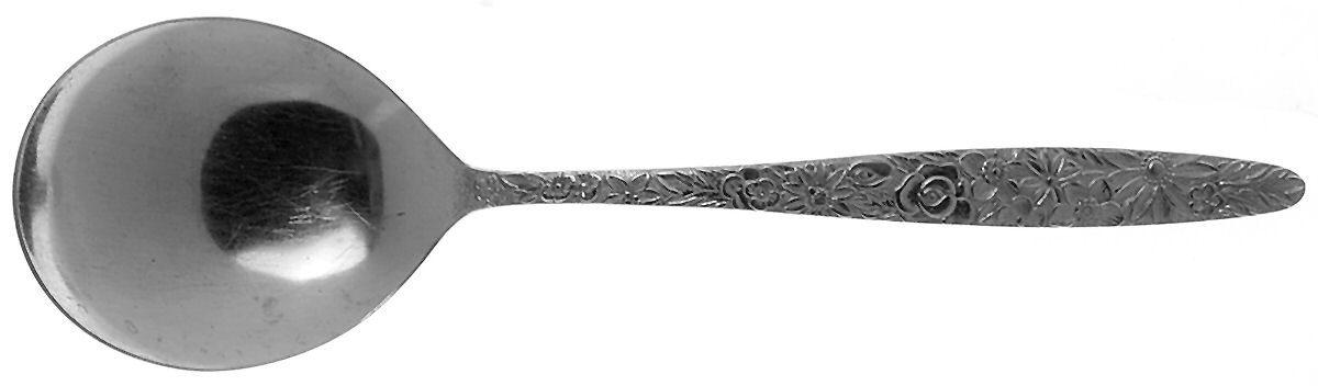 Bouquet (Stainless) Solid Smooth Casserole Spoon by Stanley Roberts-1