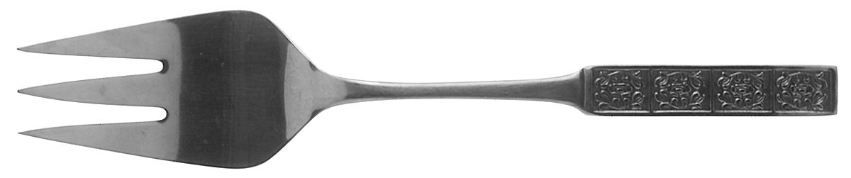 Burguntine-Velvet (Stainless) Medium Solid Cold Meat Serving Fork by Stanley Roberts-1