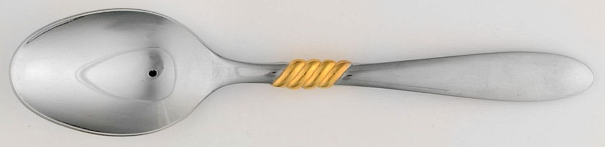 Compliment Gold (Stainless) Place/Oval Soup Spoon by Stanley Roberts-1