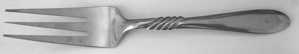 Compliment (Stainless) Medium Solid Cold Meat Serving Fork by Stanley Roberts-1