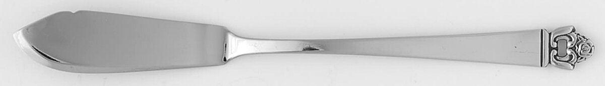 Danish Rose (Stainless) Flat Handle Master Butter Knife by Stanley Roberts-1