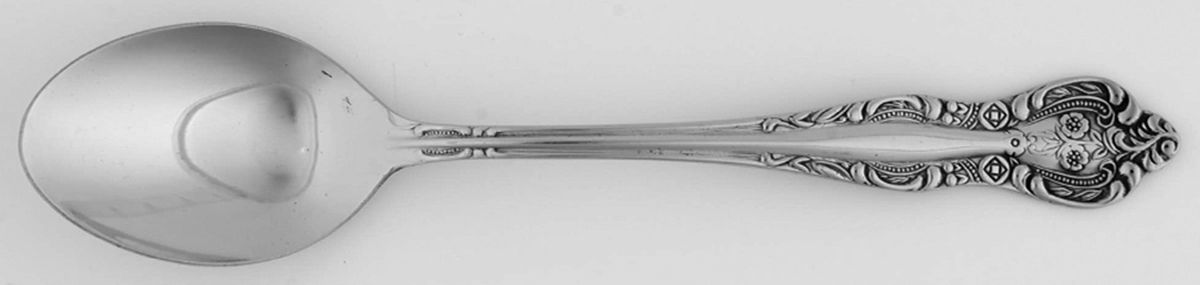 Dynasty (Stainless, 5 Petal Flowers) Place/Oval Soup Spoon by Stanley Roberts-1