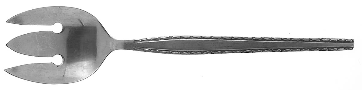 Ensenada (Stainless) Small Solid Cold Meat Serving Fork by Stanley Roberts-1