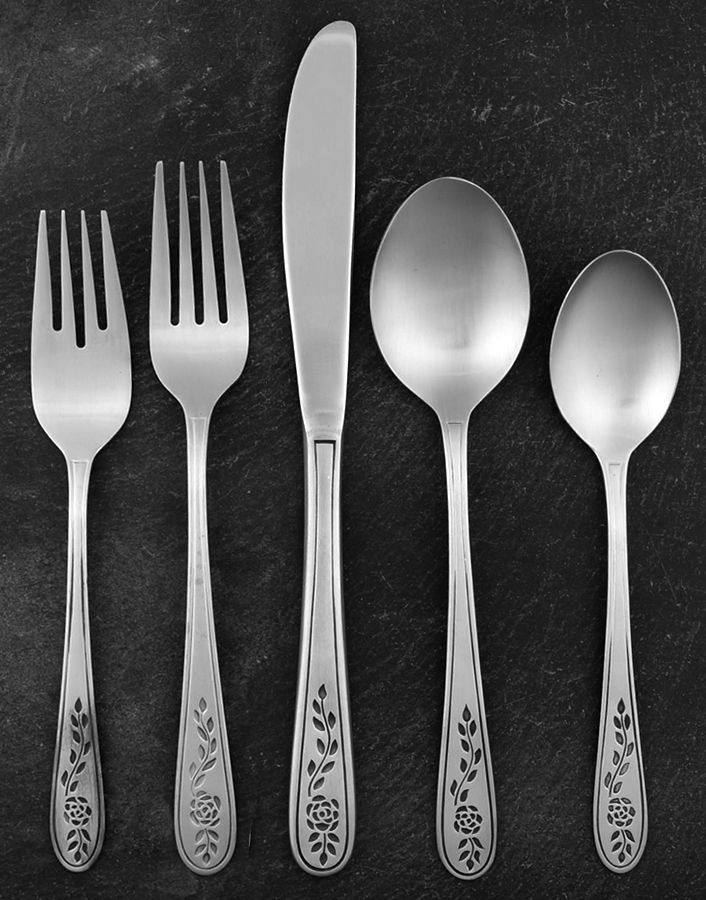 Floral Mist (Stainless) 5 Piece Place Setting by Stanley Roberts-1
