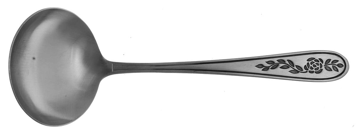 Floral Mist (Stainless) Solid Gravy Ladle by Stanley Roberts-1