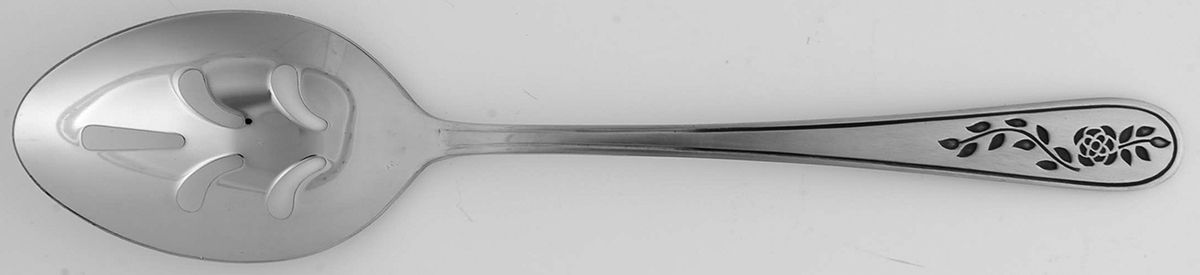 Floral Mist (Stainless) Pierced Tablespoon (Serving Spoon) by Stanley Roberts-1