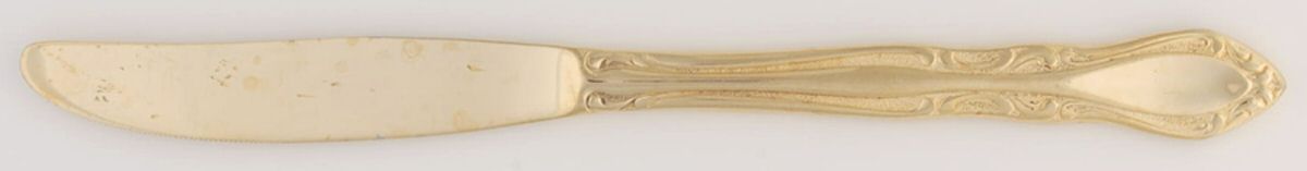 Gold Auberge (Gold Electroplate) Modern Solid Knife by Stanley Roberts-1
