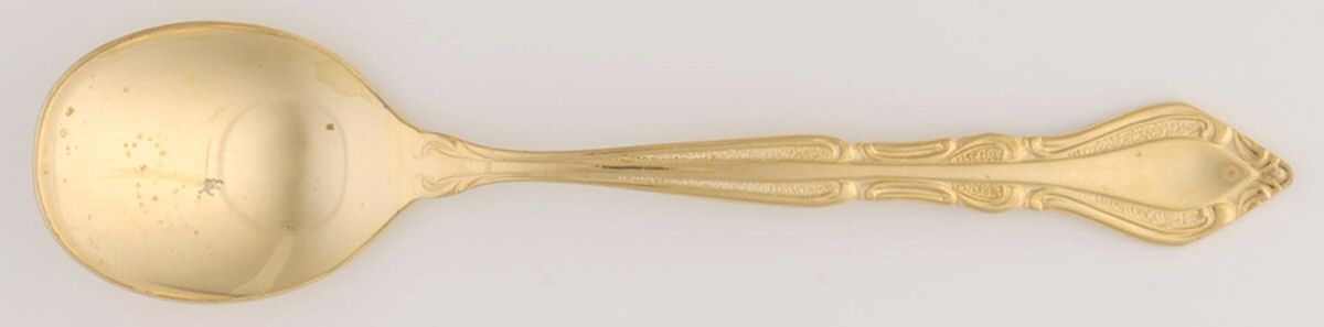 Gold Auberge (Gold Electroplate) Sugar Spoon by Stanley Roberts-1