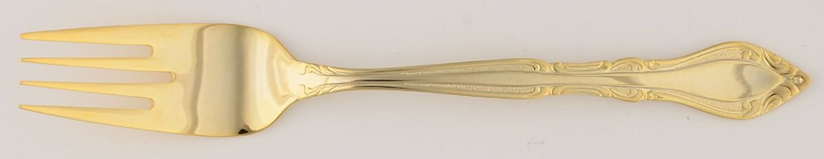 Gold Auberge (Gold Electroplate) Individual Salad Fork by Stanley Roberts-1