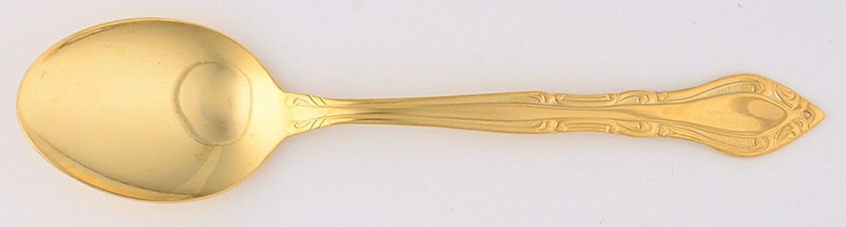 Gold Auberge (Gold Electroplate) Oval Place Soup Spoon by Stanley Roberts-1