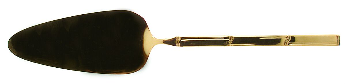 Golden Bambu (Gold Electroplate, Double) Solid Pie Server by Stanley Roberts-1