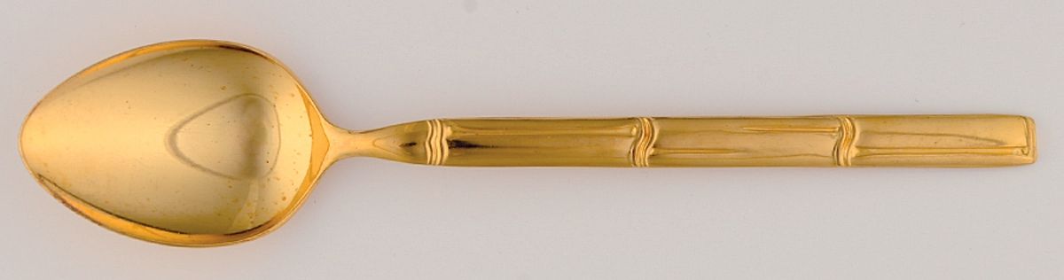 Golden Bambu (Gold Electroplate, Double) Teaspoon by Stanley Roberts-1