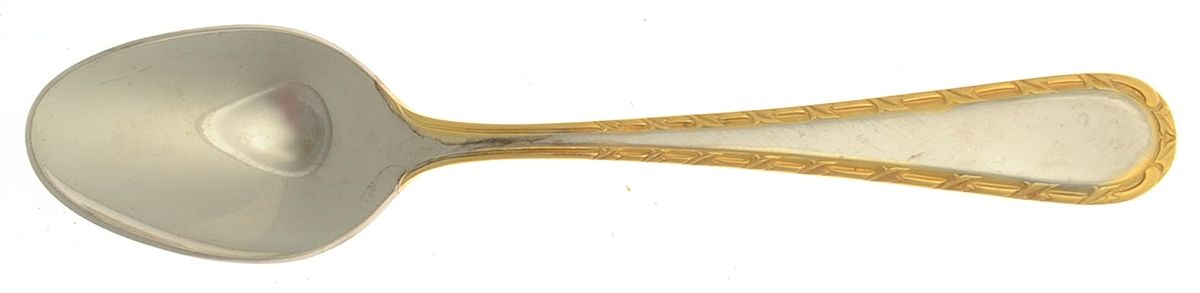 Gold Charisse (Stainless, Gold Accent) Teaspoon by Stanley Roberts-1