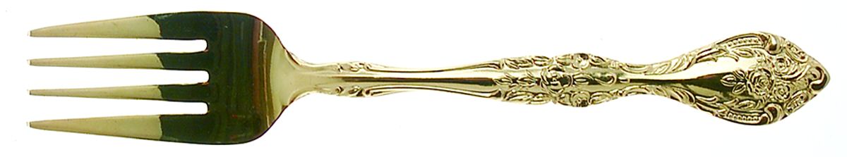 Gold Charles IV (Gold Electroplate) Individual Salad Fork by Stanley Roberts-1