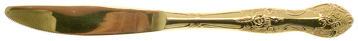 Gold Charles IV (Gold Electroplate) Modern Solid Knife by Stanley Roberts-1