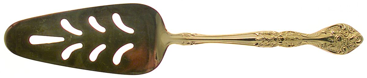 Gold Charles IV (Gold Electroplate) Solid Pierced Pie Server by Stanley Roberts-1