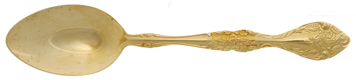 Gold Charles IV (Gold Electroplate) Teaspoon by Stanley Roberts-1