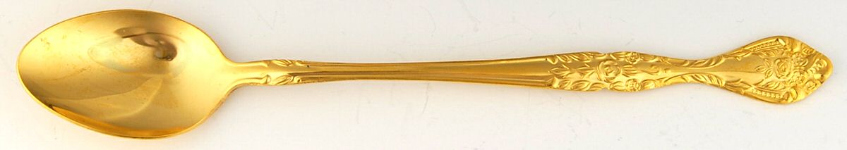 Gold Charles IV (Gold Electroplate) Iced Tea Spoon by Stanley Roberts-1