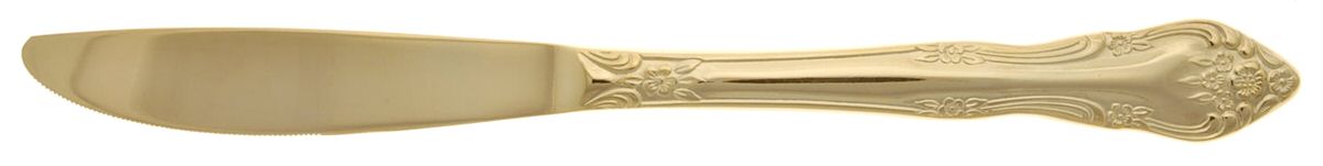Golden Dream Rose (Gold Electroplate) Modern Solid Knife by Stanley Roberts-1