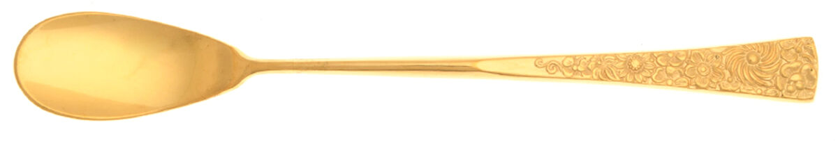 Golden Flower Garden (Gold Electroplate) Horseradish Serving Spoon HC by Stanley Roberts-1