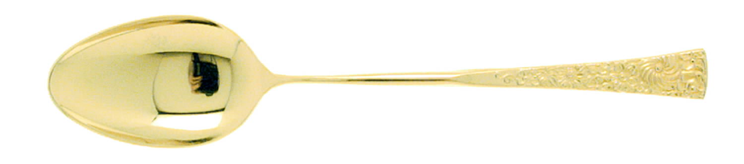 Golden Flower Garden (Gold Electroplate) Place/Oval Soup Spoon by Stanley Roberts-1