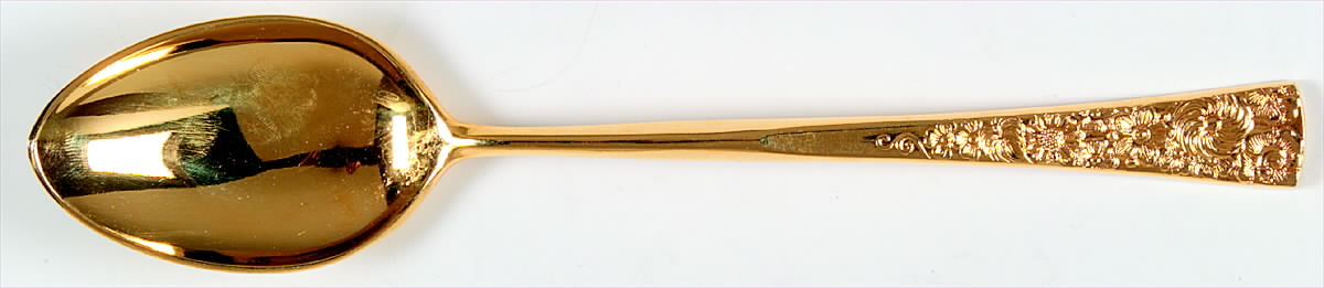 Golden Flower Garden (Gold Electroplate) Tablespoon (Serving Spoon) by Stanley Roberts-1