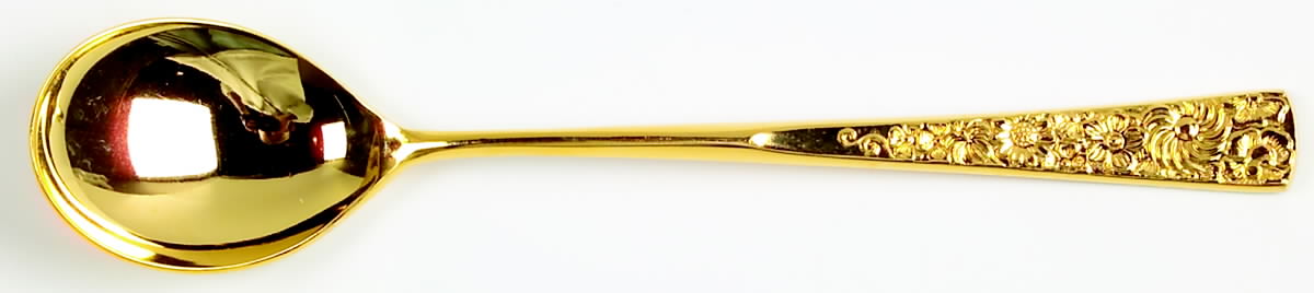 Golden Flower Garden (Gold Electroplate) Sugar Spoon by Stanley Roberts-1