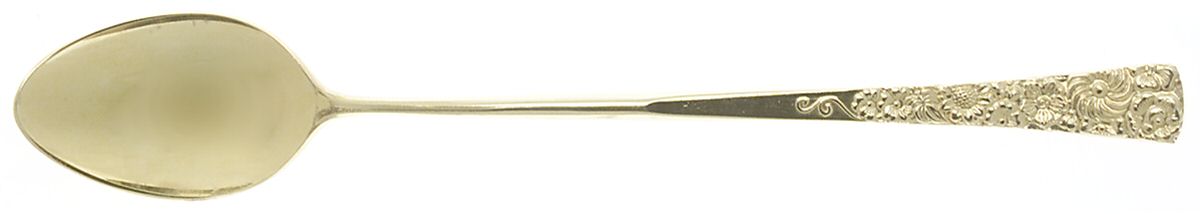 Golden Flower Garden (Gold Electroplate) Iced Tea Spoon by Stanley Roberts-1