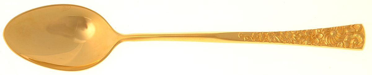 Golden Flower Garden (Gold Electroplate) Teaspoon by Stanley Roberts-1
