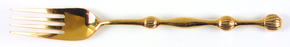 Golden Minuet (Gold Electroplate) Fork by Stanley Roberts-1