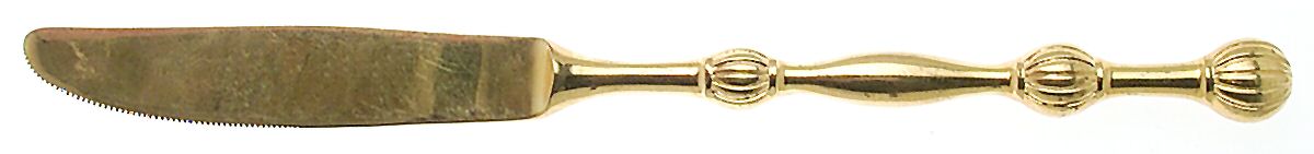 Golden Minuet (Gold Electroplate) Modern Solid Knife by Stanley Roberts-1