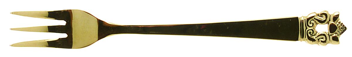 Golden Roget (Gold Electroplate) Cocktail/Seafood Fork by Stanley Roberts-1