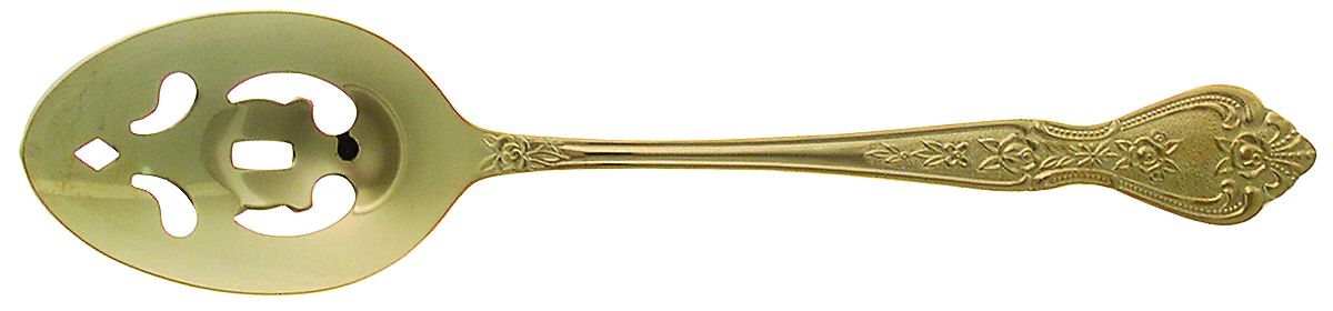 Gold Royalty (Gold Electroplate) Pierced Tablespoon (Serving Spoon) by Stanley Roberts-1