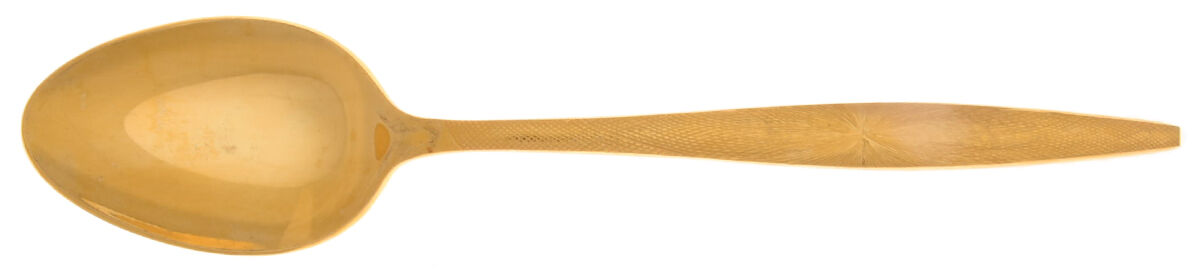Golden Sun Burst (Gold Electroplate) Place/Oval Soup Spoon by Stanley Roberts-1