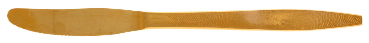 Golden Sun Burst (Gold Electroplate) Modern Solid Knife by Stanley Roberts-1