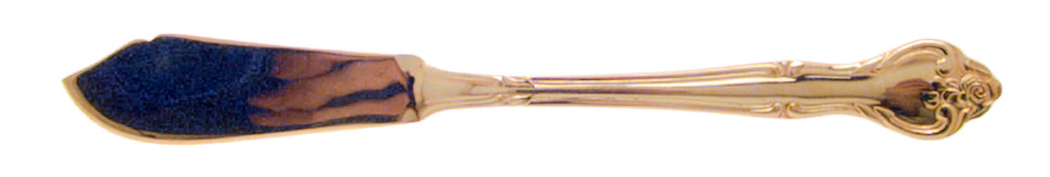 Golden Serena (Gold Electroplate) Flat Handle Master Butter Knife by Stanley Roberts-1
