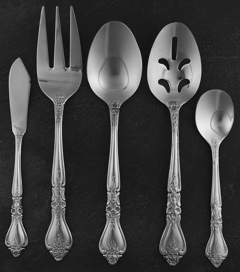 Kings Berry (Stainless) 5 Piece Hostess Set by Stanley Roberts-1