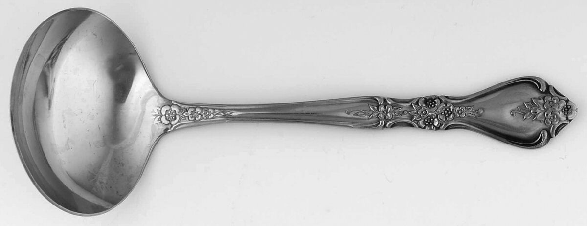 Kings Berry (Stainless) Solid Gravy Ladle by Stanley Roberts-1