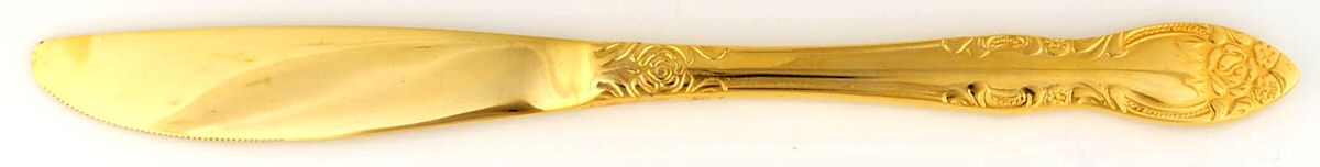 Lisette (Gold Electroplate) Modern Solid Knife by Stanley Roberts-1
