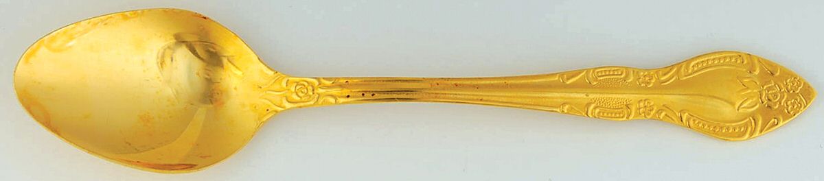 Lisette (Gold Electroplate) Teaspoon by Stanley Roberts-1