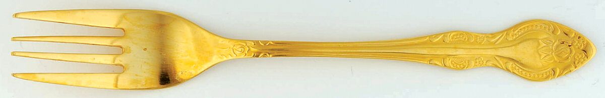 Lisette (Gold Electroplate) Fork by Stanley Roberts-1
