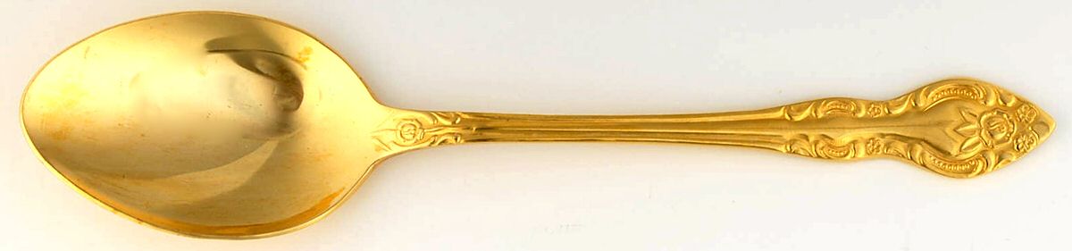 Lisette (Gold Electroplate) Tablespoon (Serving Spoon) by Stanley Roberts-1
