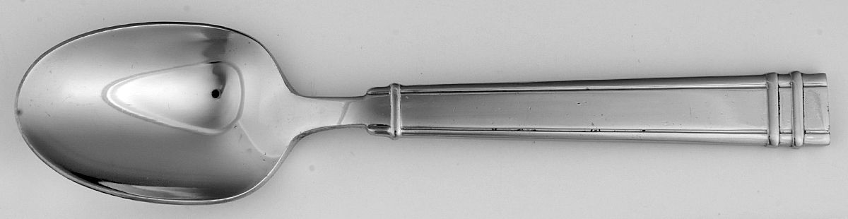 Mesa (Stainless, Flat Tip) Place/Oval Soup Spoon by Stanley Roberts-1