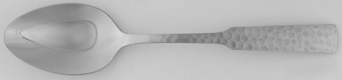 Plymouth Cove Hammered (Stainless) Place/Oval Soup Spoon by Stanley Roberts-1