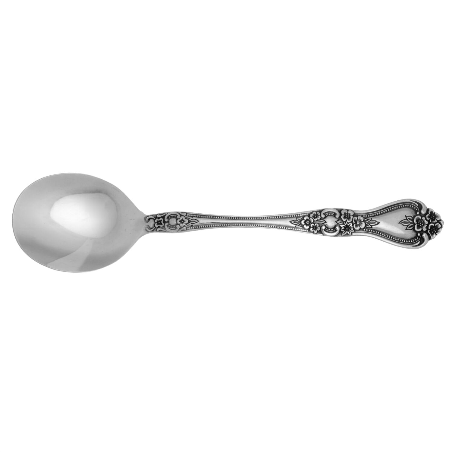 Precious Rose (Stainless) Round Bowl Soup Spoon (Cream Soup) HC by Stanley Roberts-1