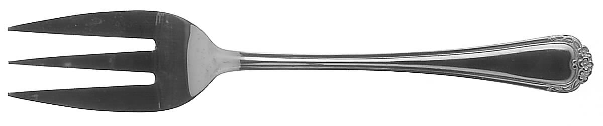 Rose Trio-Rose Petal (Stainless) Medium Solid Cold Meat Serving Fork by Stanley Roberts-1