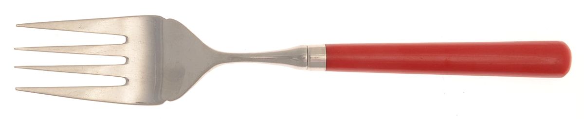 Spectrum-Red (Stainless) Medium Solid Cold Meat Serving Fork by Stanley Roberts-1